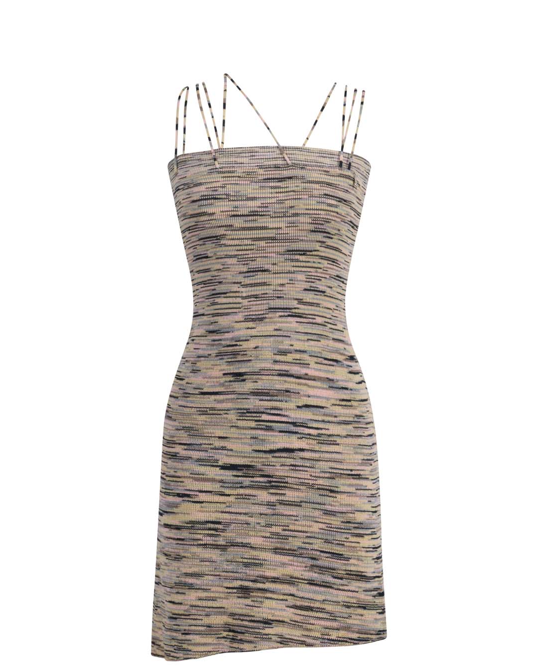 RIBBED DRESS IN SPACE DYED COTTON